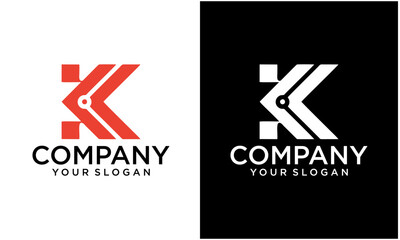 Alphabet KA or AK logo design, creative monogram logo vector - obrazy, fototapety, plakaty