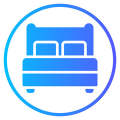 bedroom gradient icon