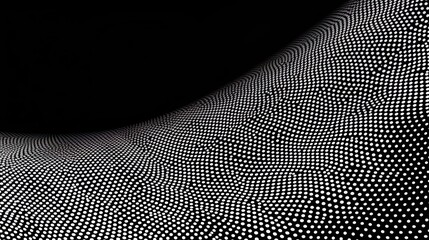 Seamless black and white regular geometric fabric dots and lines