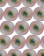 Seamless stylish geometric pattern. Repeating background design with concentric circles.
