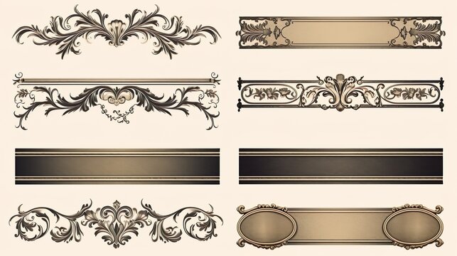 Set of Colorful Vintage Ribbons, Banners, badges, Labels - Design Elements on retro background