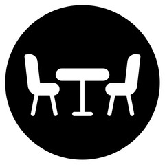 dining room glyph icon