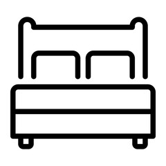 bedroom line icon