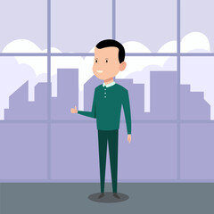 Convey the essence of successful negotiations with detailed illustration featuring a confident salesman holding a signed contract. 

Meticulously crafted, this scene exudes professionalism. 