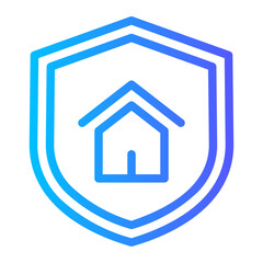 Obraz premium home insurance gradient icon