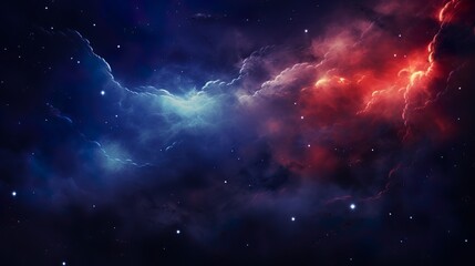 Universe of neon colors. Colorful universe with colors merging. Stars, nebulae, star dust, smoke... Creative, magical and high quality universe.