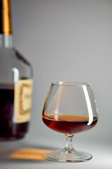 cognac on a white background