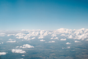 Horizon, sky with clouds. View from above © Sergio