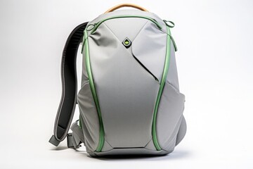 Backpack on a white background. Generative AI.