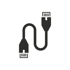 Looping cable with USB and Micro-USB connectors icon