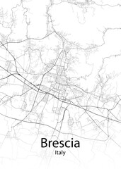 Brescia Italy minimalist map