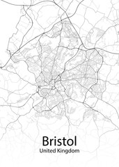 Bristol United Kingdom minimalist map