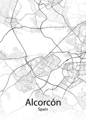 Alcorcon Spain minimalist map