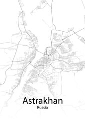 Fototapeta na wymiar Astrakhan Russia minimalist map