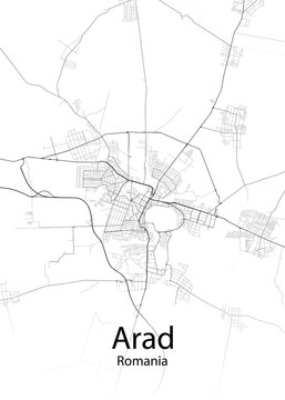 Arad Romania minimalist map
