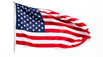 Fototapeta premium The United States close up flag on a grunge backdrop, ideal as a background for 4th of July celebrations.