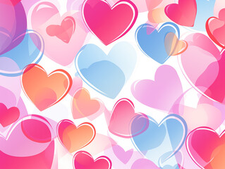 Valentine's Day background with heart designs