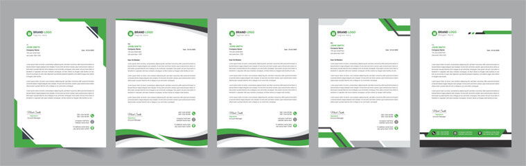 Obraz premium Corporate Modern Letterhead Vector Design Template