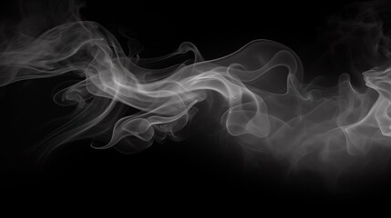 Fototapeta premium Abstract smoke misty fog on isolated black background. Texture overlays.