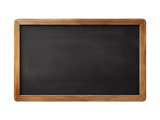 Classic Blank Blackboard in Wooden Frame, isolated on a transparent or white background