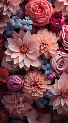 Floral iPhone display background 9:16, HD, High Quality. AI generative