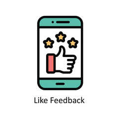 Like Feedback vector filled outline Icon Design illustration. Business And Management Symbol on White background EPS 10 File