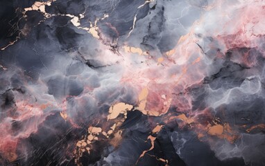 A black, pink and gold marble texture wallpaper.