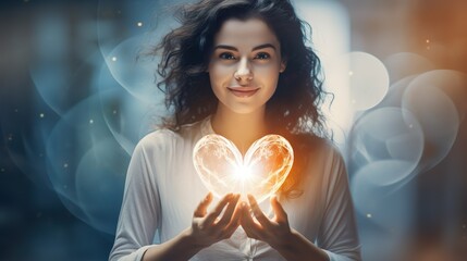 girl making a heart symbol with his hands