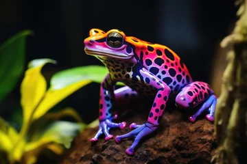 Foto auf Acrylglas A poisonous frog in the jungle. © Michael