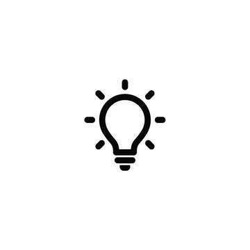 Lightbulb icon, Idea symbol, Idea sign vector. outline icon for web, ui, and mobile apps