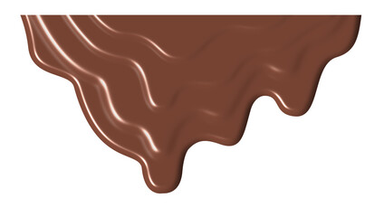 The liquid was dripping down a chocolate brown color.