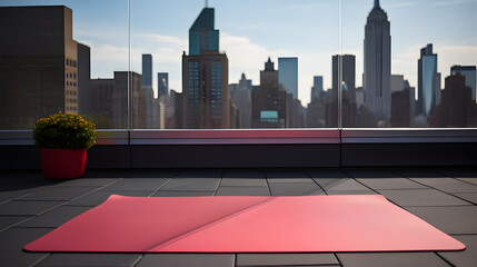 esterillas de yoga en diferentes entornos como la ciudad, la playa o el bosque