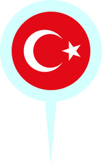 Obraz premium Turkey Location Marker