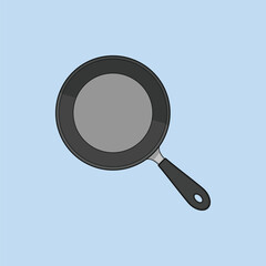Frying Pan Vector Illusrtation Icon Kitchen frying pan icon