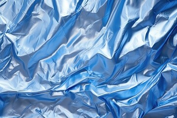 Obraz premium Aluminum Foil Texture Background, Wrinkled Aluminium Paper Pattern, Crumpled Tin Material Banner