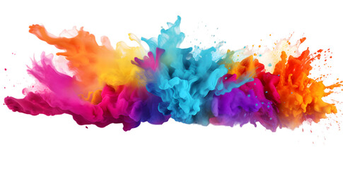 Colorful Explosion effect isolated on transparent background