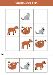 Educational Sudoku game with cute south American animals.