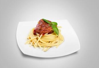 Tasty classic Spaghetti noodles with sauce