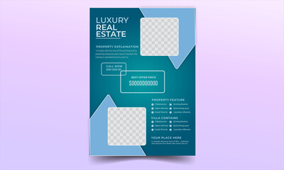 Modern A4 size business flyer and template design.