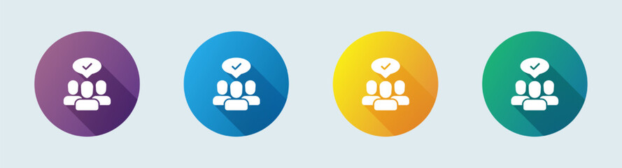 Public solid icon in flat design style. Social signs vector illustration.