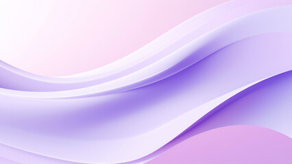 Abstract lavender waves design with smooth curves and soft shadows on clean modern background. Fluid gradient motion of dynamic lines on minimal backdrop