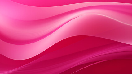 Abstract hot pink waves design with smooth curves and soft shadows on clean modern background. Fluid gradient motion of dynamic lines on minimal backdrop