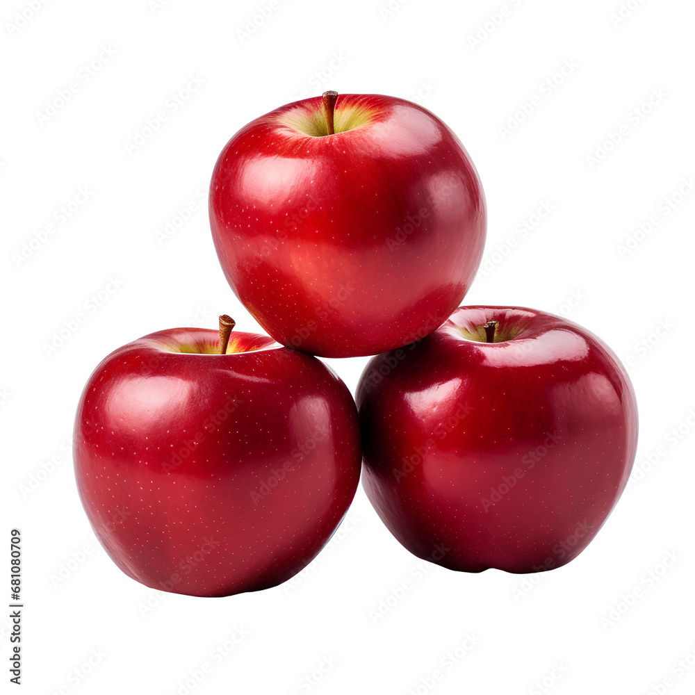 Sticker red apples isolated on white - Stickers