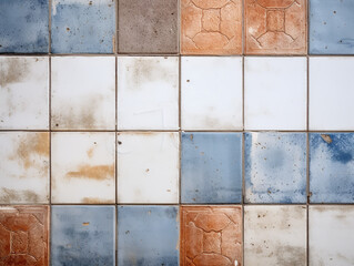 Vintage Style Old Ceramic Tile Background with Clean Minimalist Lines, Anti-Trash Aesthetic, and Timeless Minimalist Design