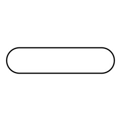 Bag of cement paper sack package component powder contour outline line icon black color vector illustration image thin flat style