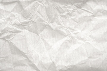 Abstract white crumpled and creased recycle paper texture background