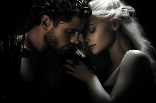 a couple looking into each other's eyes next to one another