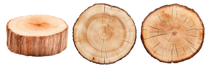 sliced wooden blank isolated on white or transparent png