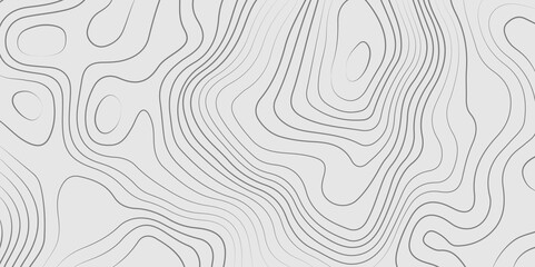 Abstract black and white wavy topography map background. Topography relief and topographic map wave line background. - obrazy, fototapety, plakaty