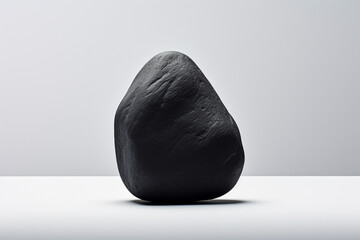 GENERATIVE AI: Monochrome Harmony - A Minimalist Composition with Smooth Black Stone